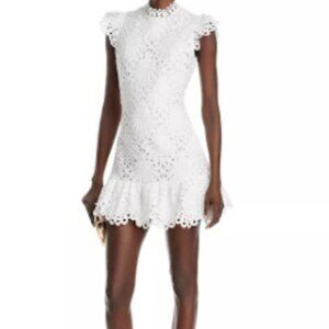 AQUA Mock Neck Lace Shift Dress NWT Size M (small medium)